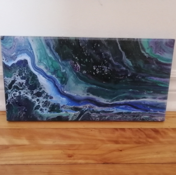 "Aquamarine flow" acrylic painting - Picture 1 of 4